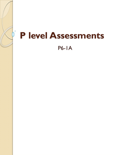 P Level Maths Assessment - number
