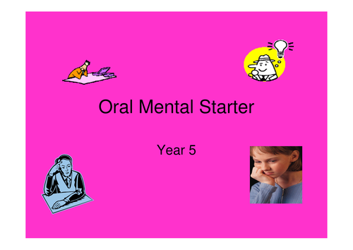 Y5 - Starter Activity - Word problems bingo