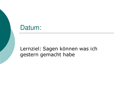 Past tense with HABEN