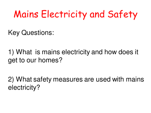 mains electricity and safety powerpoint