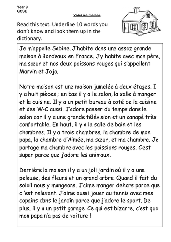 My childhood essay in french