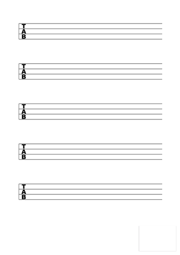 Free printable guitar tab sheets