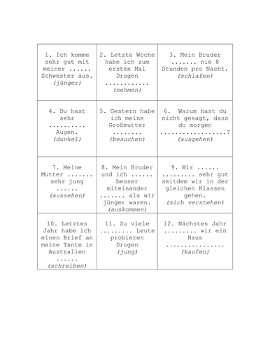 Grammar Boardgame