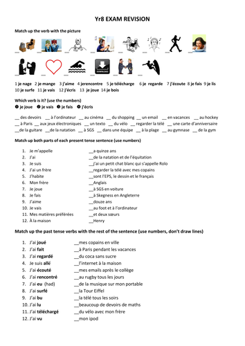 french 8 french for fun worksheets by rileym teaching resources tes