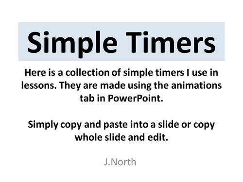 Simple PowerPoint Timers