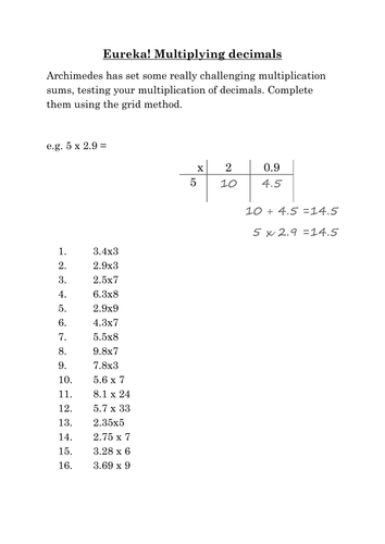 Year 5 Higher ability Multiplying decimal numbers by Nmarwood