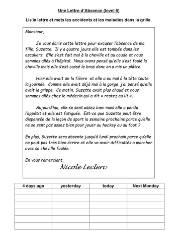 Health & illness reading tasks