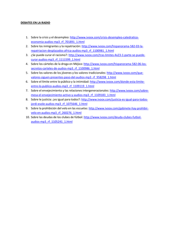 AS debates on the radio - current affairs