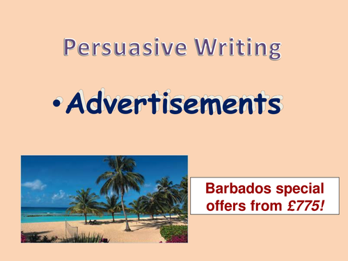 persuasive writing adverts examples of metaphors