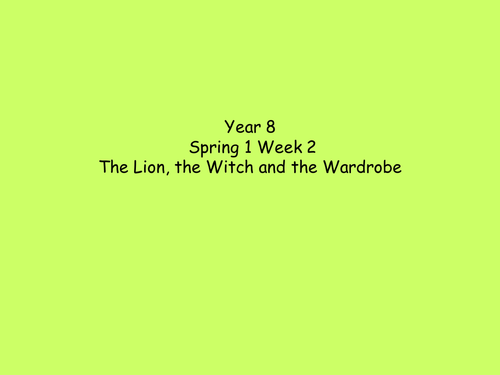 Narnia powerpoint odd one out