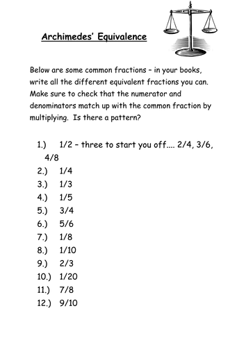 equivalent fractions problem solving year 5