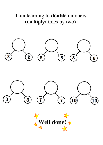 doubling and halving simple and clear worksheets teaching resources