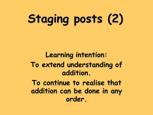 Staging posts (2) - Y3 Mental maths