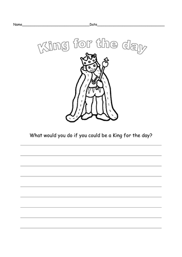 printable jobs worksheet King day or for the  Queen Teaching  by ruthbentham