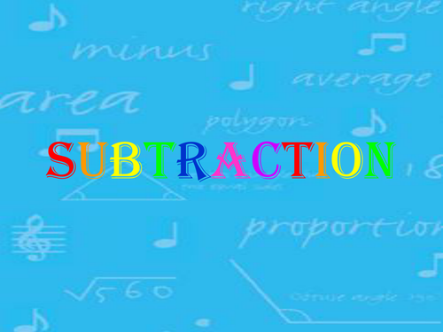 Subtraction - exchanging
