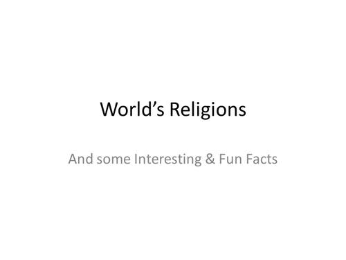 All Religions - Funny, Interesting Facts