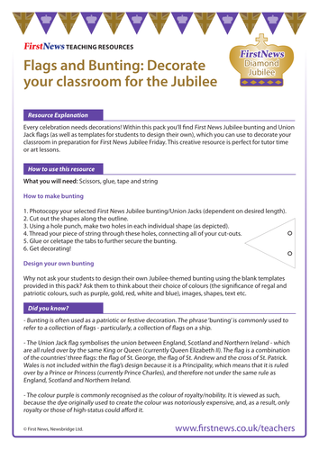 Jubilee Flags & Bunting: Decorate your classroom
