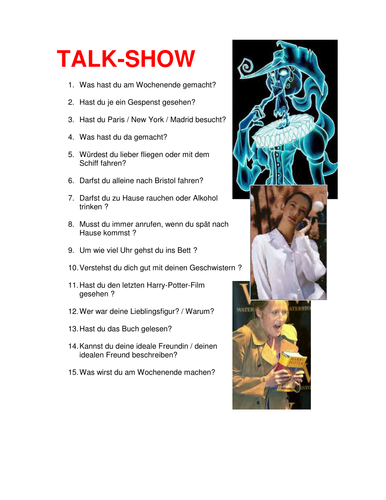 TALK-SHOW Revision of various KS4 topics