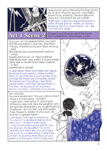 The Tempest: Printable Illustrated Worksheet