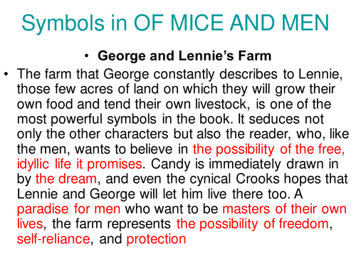 motifs in of mice and men