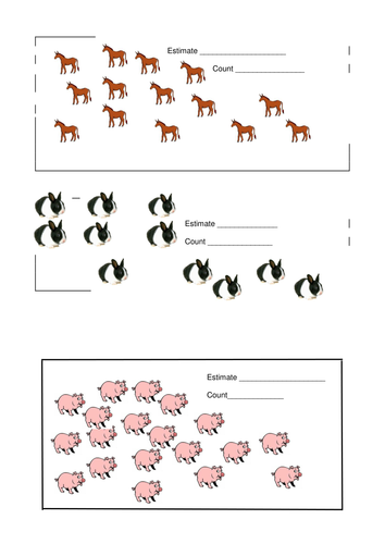 Estimating sheet | Teaching Resources