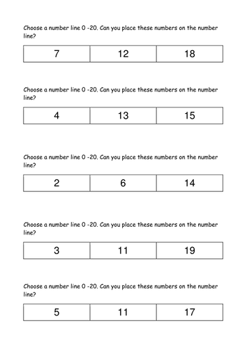 Number line 1 | Teaching Resources