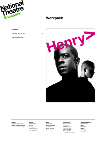 Henry V: Printable Teaching Resources Pack