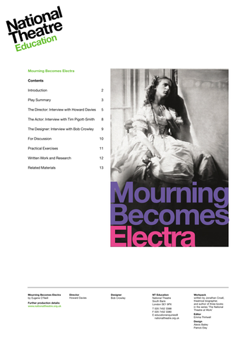 Mourning Becomes Electra - Resource Pack