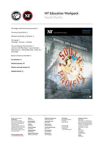 South Pacific - Resource Pack