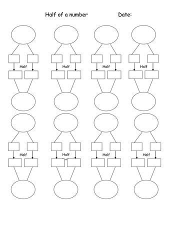 doubling and halving frames for 2 3 digit numbers teaching resources