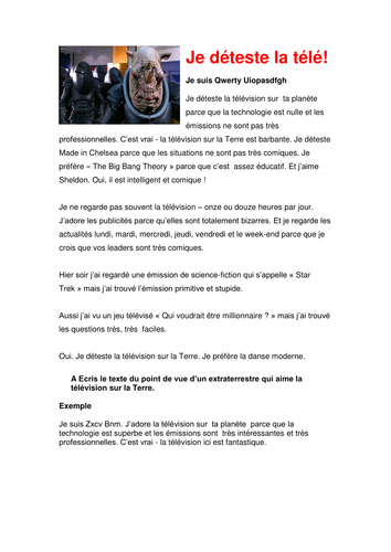 Je déteste la télé!