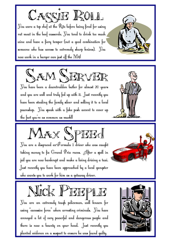 Murder Mystery Printable