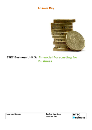 BTEC Unit 3 Workbook-Entire Unit 3 covered