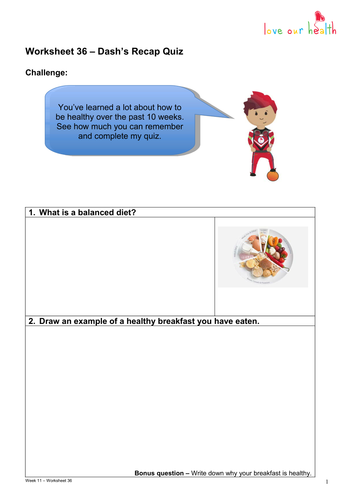 Dash’s Recap Quiz | Teaching Resources