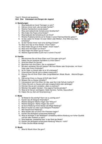 3 AS Oral practice questions (Edexcel style)