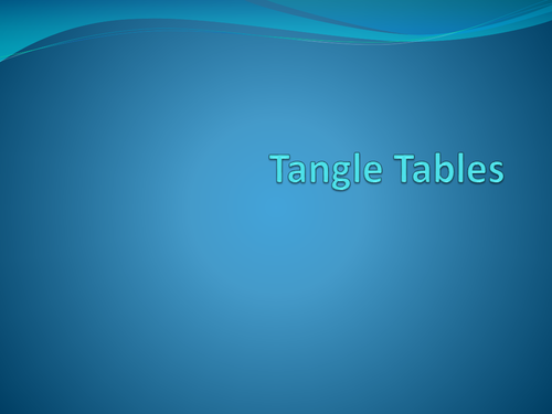 Tangle Tables