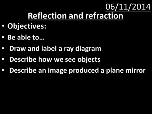 AQA GCSE Physics P1 reflection refraction PPT