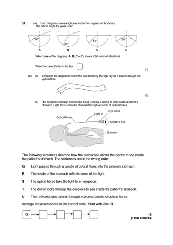 AQA GCSE Physics P1 reflection refraction 2 PPT