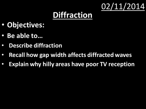 AQA GCSE Physics P1 diffraction PPT
