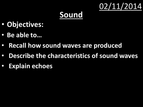 AQA GCSE Physics P1 sound PPT