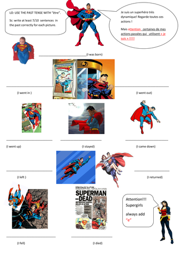 superman does le passe compose with etre