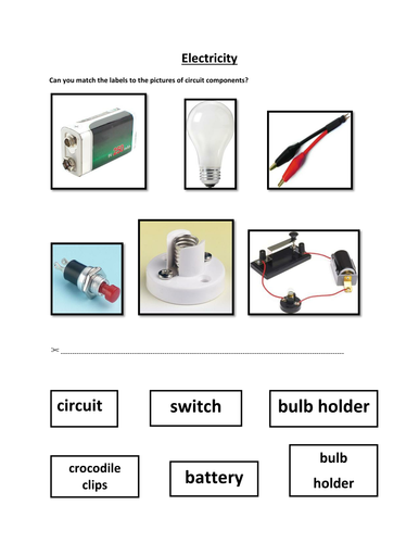 Circuit Components Matching activity.