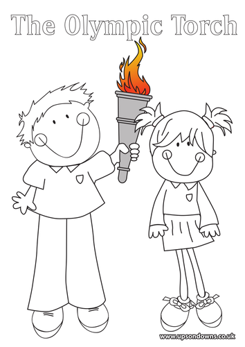 Olympic Torch Colouring Poster