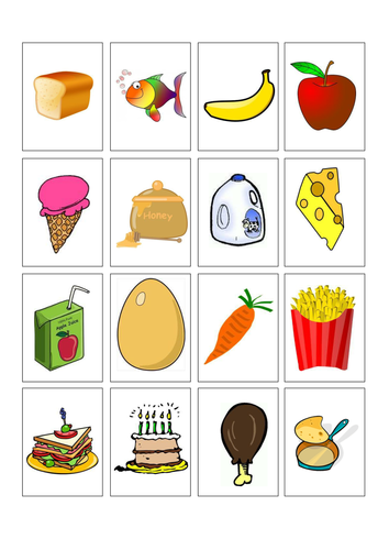 Types of food cards | Teaching Resources