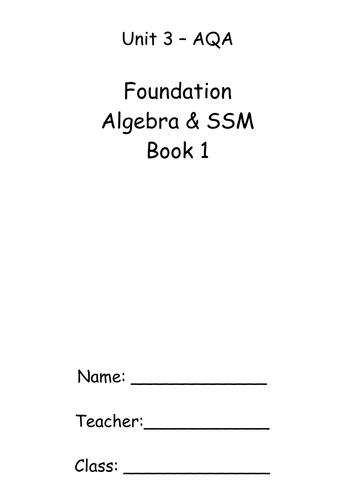 GCSE AQA Unit 3 Foundation Revision Booklet 1