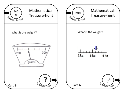 blank worksheet numbered Treasure Teaching Hunt by  Scales Reading 7kingsgate