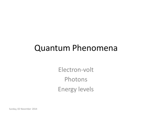 Photons and Energy Levels