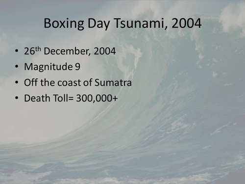 Tectonic Hazards Flash Cards