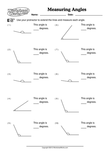 angles how to measure angles with a protractor teaching resources