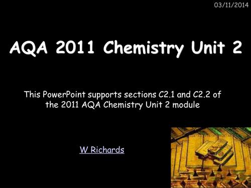 2011 AQA Chemistry Unit 2